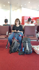 A l'aeroport Roissy charles de gaules, nous attendons notre avions pour Lima au Pérou
