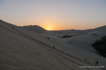 couché de soleil sur les dunes